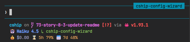 Tokyo Night cship statusline example