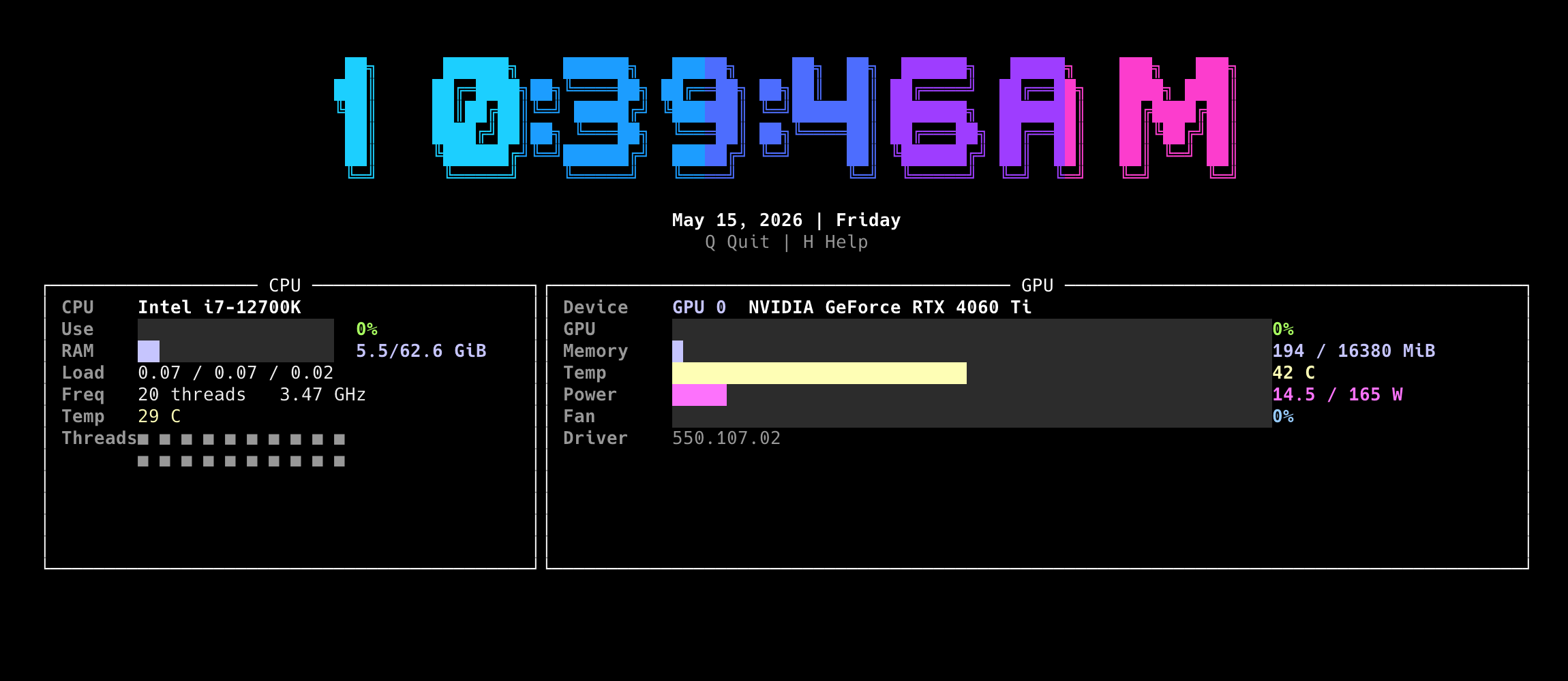 terrace font with cyber theme on NVIDIA Linux