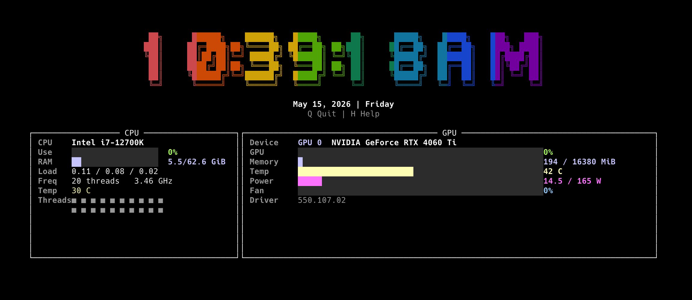 terrace font with rainbow theme on NVIDIA Linux