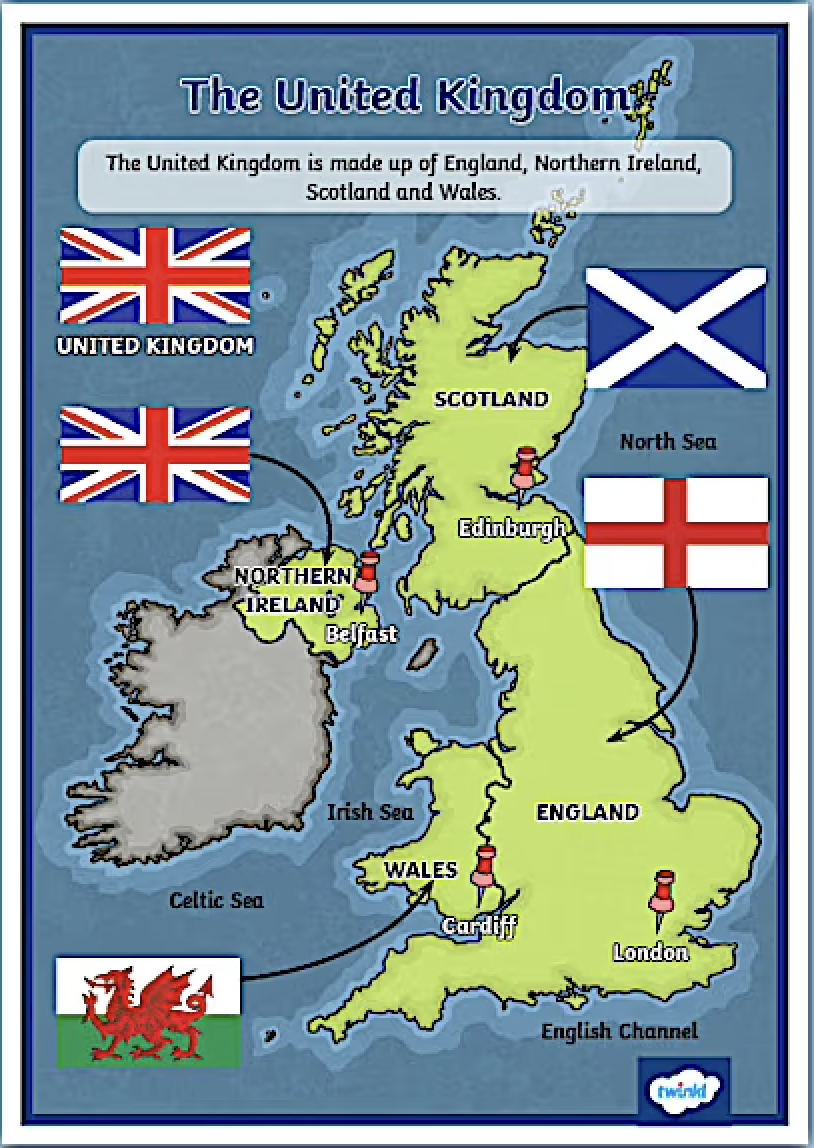 Map for Case D: Scotland and the UK