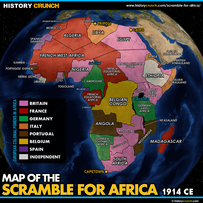 Map for Case A: Berlin Conference & Africa