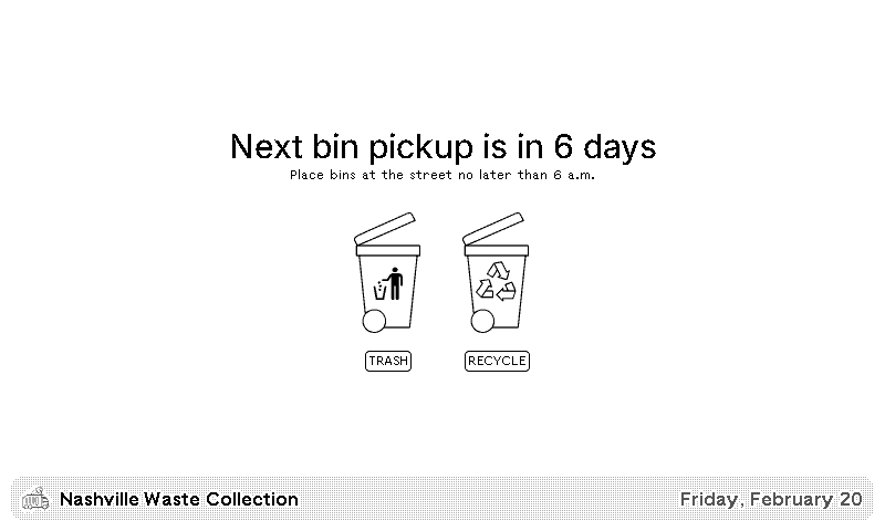 Nashville Waste Collection Screenshot