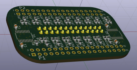 Cameo circuit board 3-D rendering