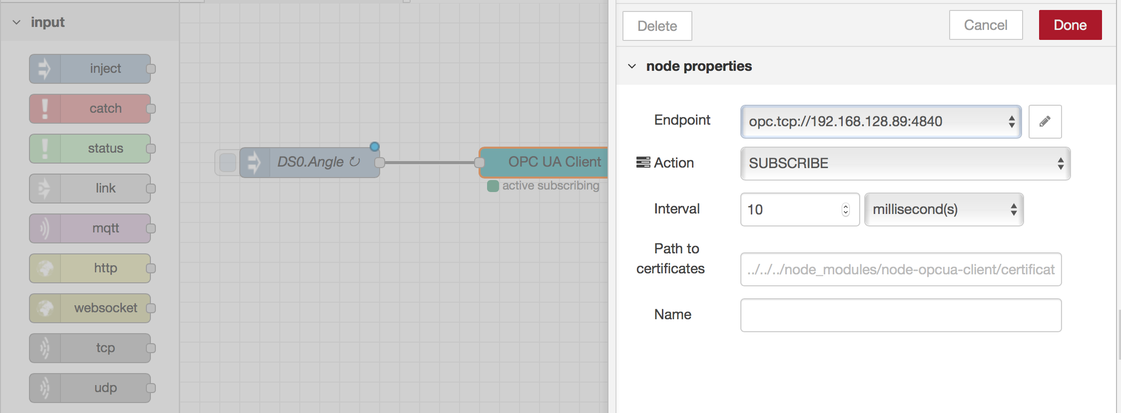 Node Red New Flow