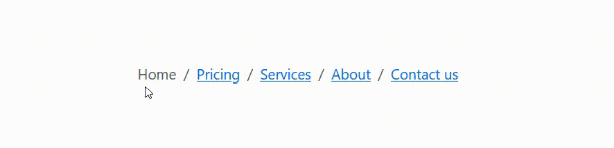 Breadcrumb Preview