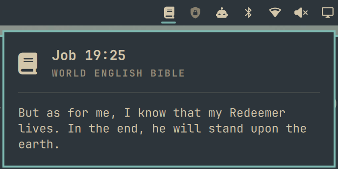 Bible Verse of the Day popup