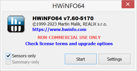 Configuring HWiNFO #1