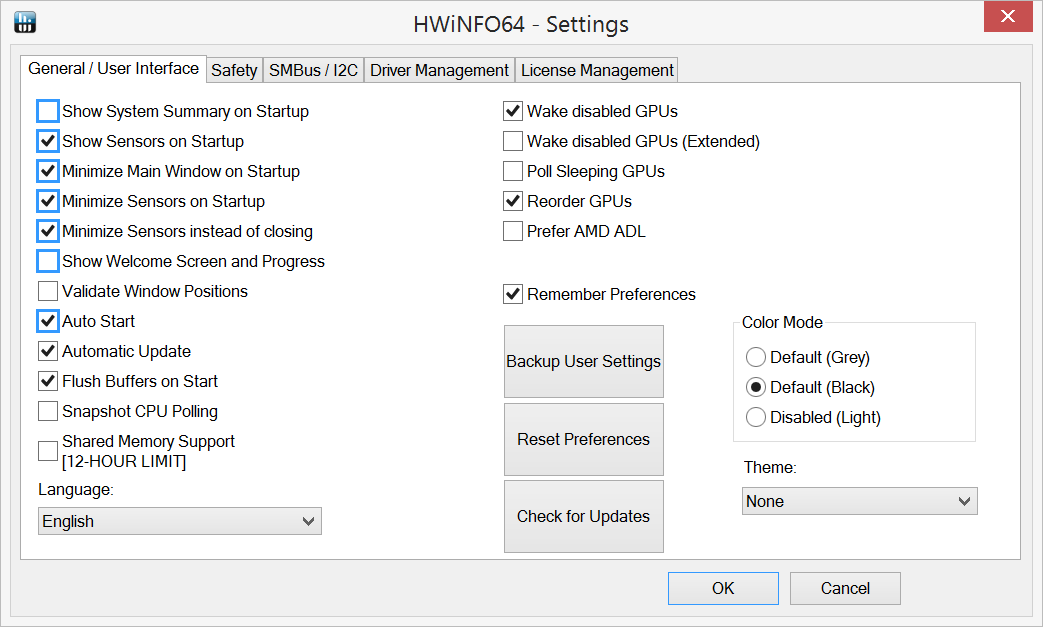 Configuring HWiNFO #4