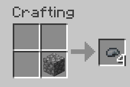 Crafting Recipe, 1 cobble = 4 pebbles