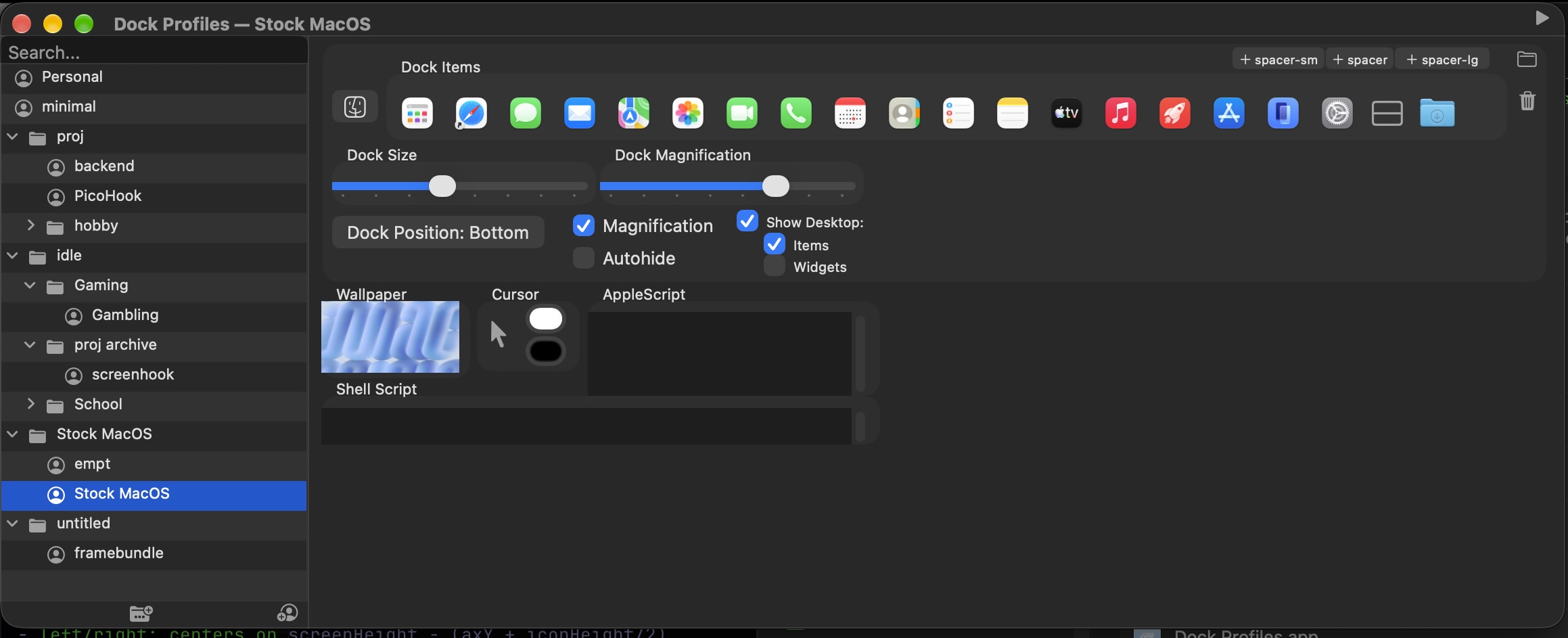 Dock Profiles screenshot 1