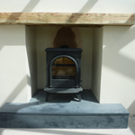 Stove fitted to conservatory fireplace