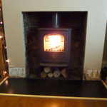 Morso Badger 5kw defra approved stove with wood store