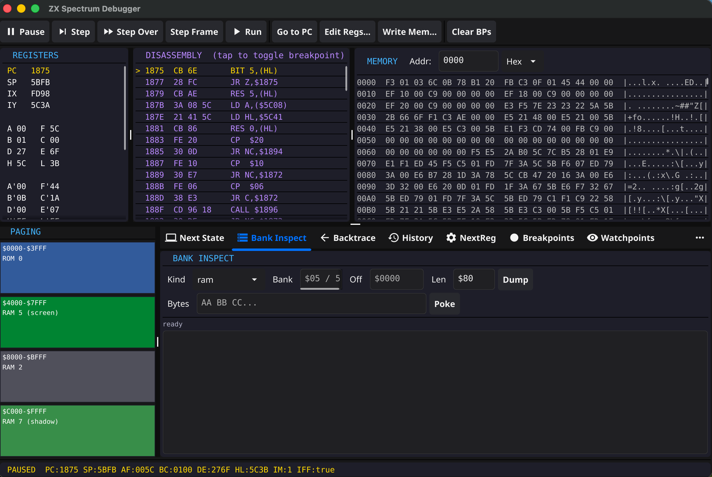 Visual debugger