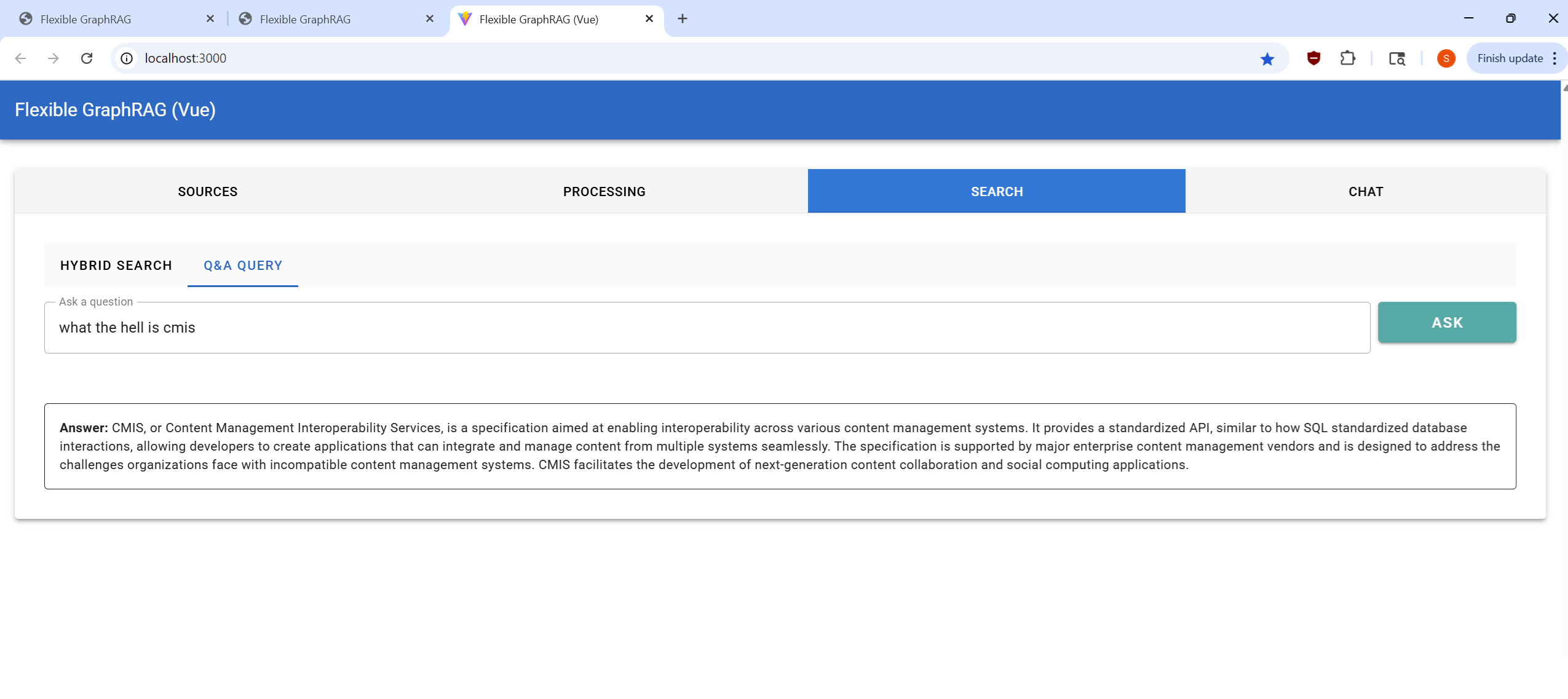 Vue Search