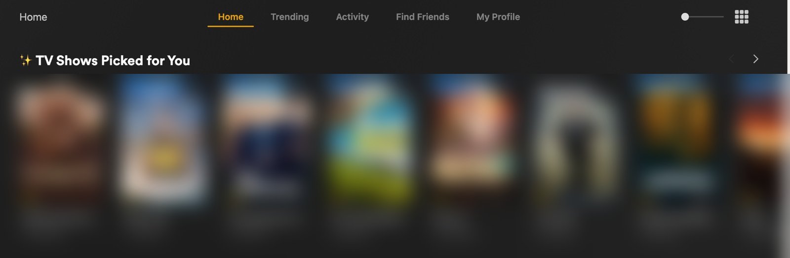 A "TV Shows Picked for You" row on Plex Home