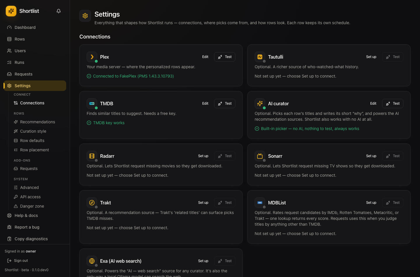 Settings & integrations