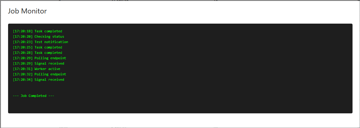 Job Output Modal