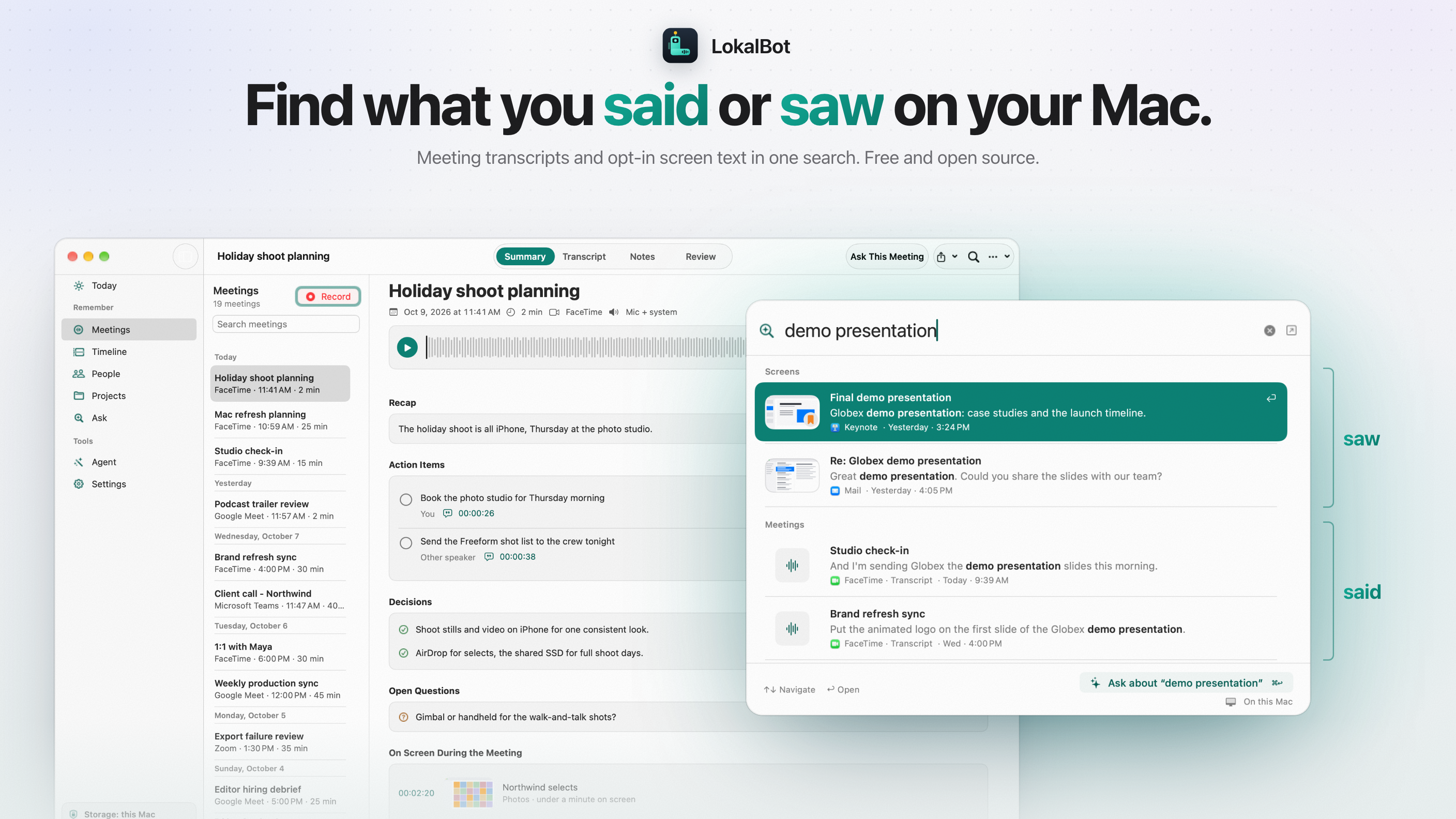 LokalBot screenshot 1