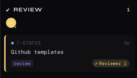 Ban Kan review stage showing the Stripe payments task being validated by a reviewer agent