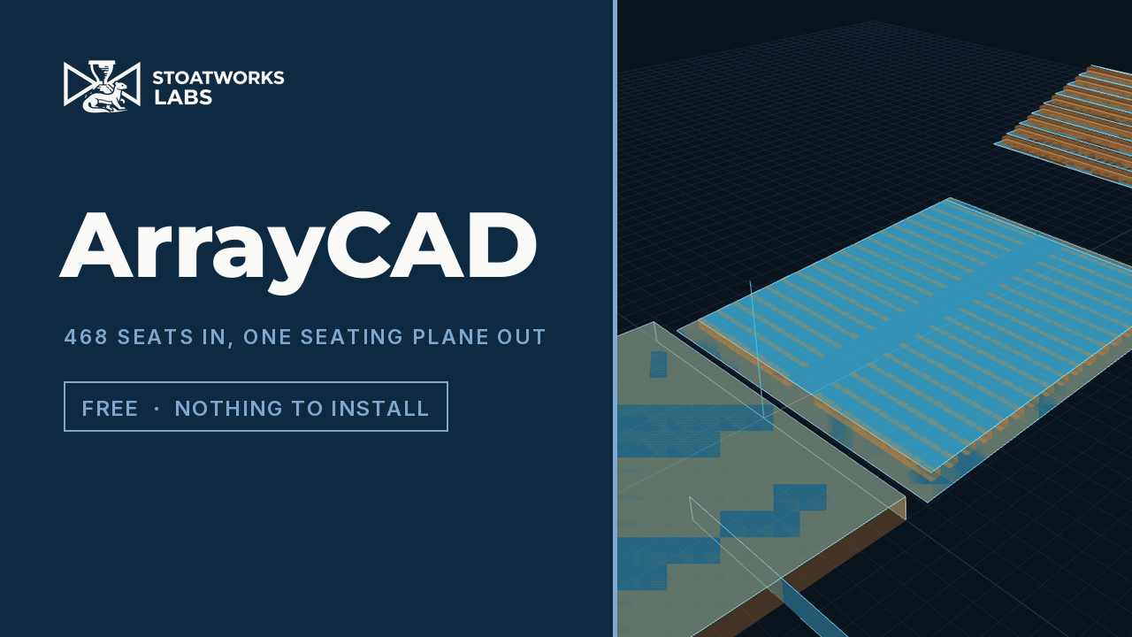 468 modelled seats into one seating plane