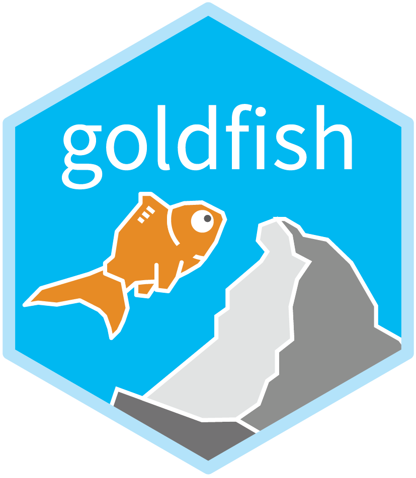 goldfish hex sticker