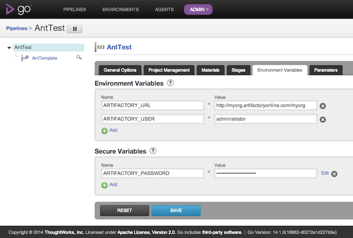 The Global Configuration that is needed by the plugin