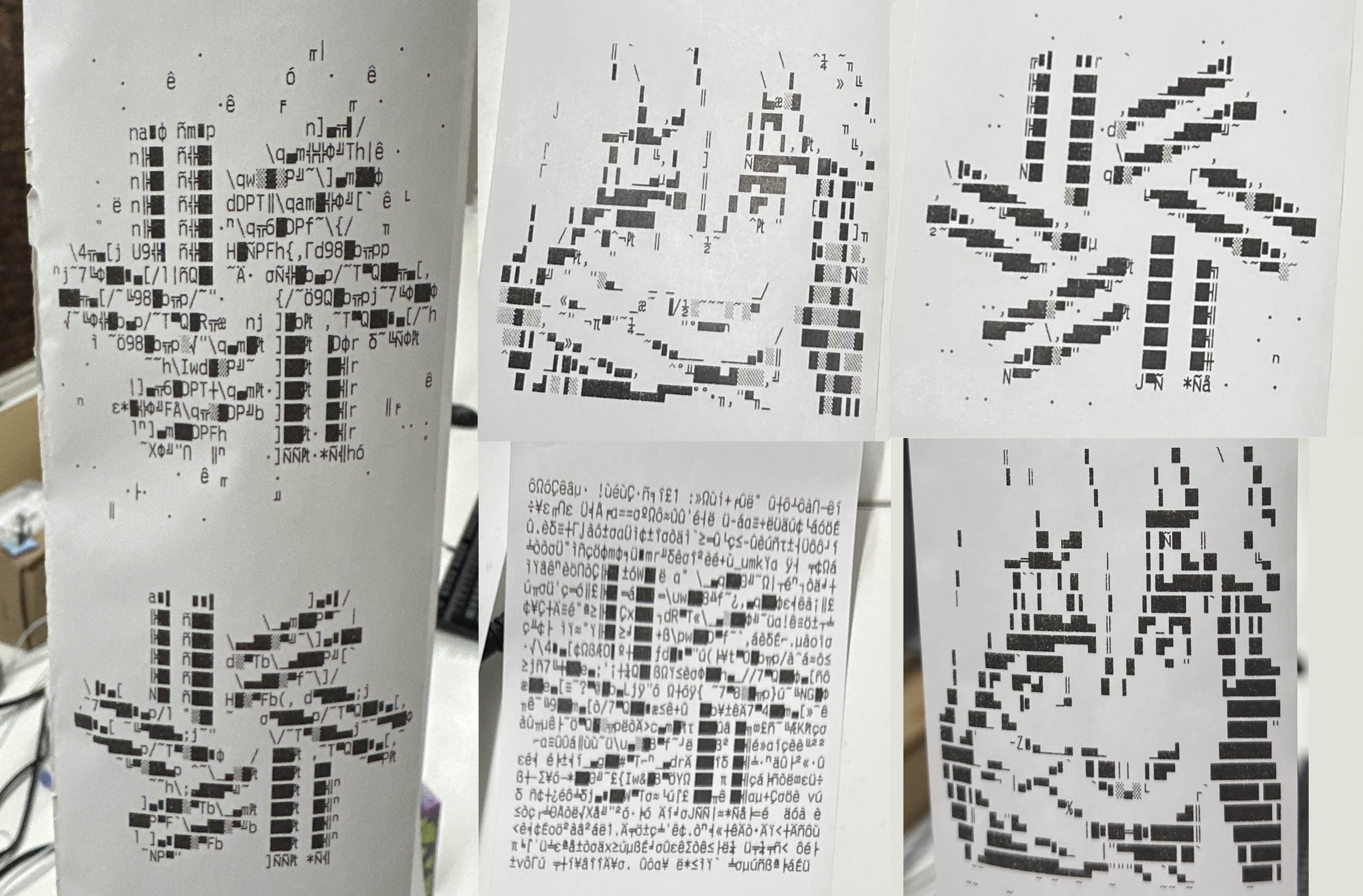 Receipt printer output