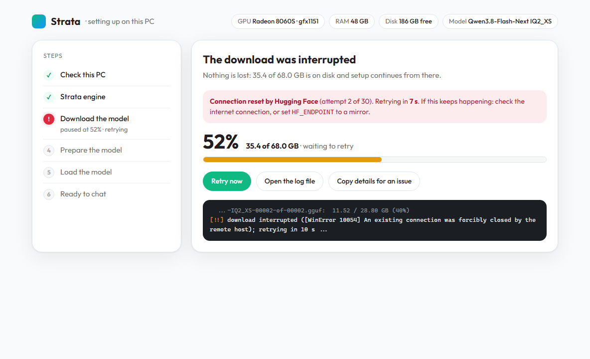 Download interrupted
