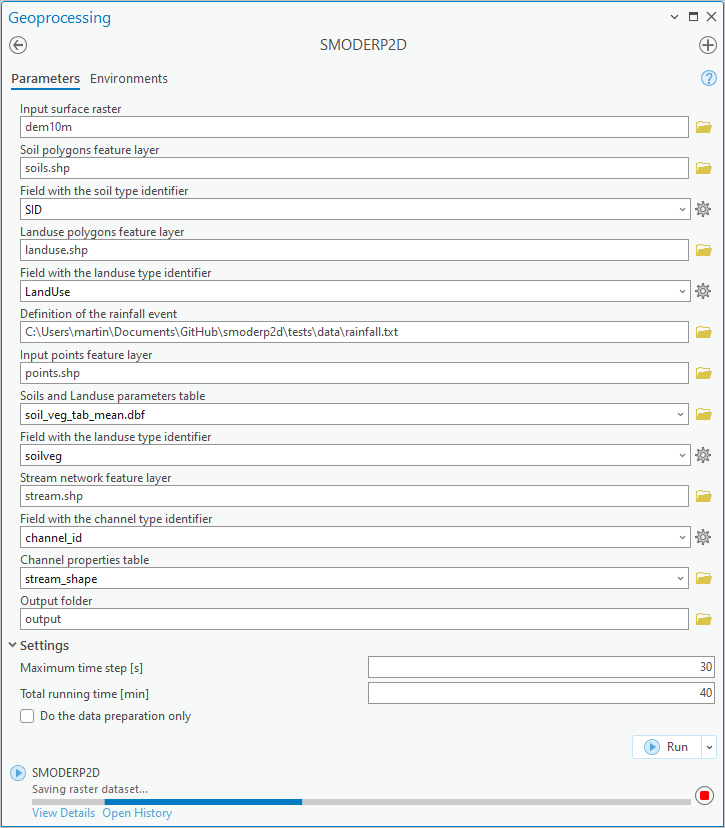 SMODERP2D ArcToolbox in action