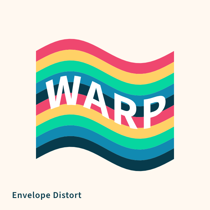 Envelope Distort flag warp of striped type