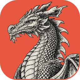 VectorCraft icon: an engraved dragon on a red tile