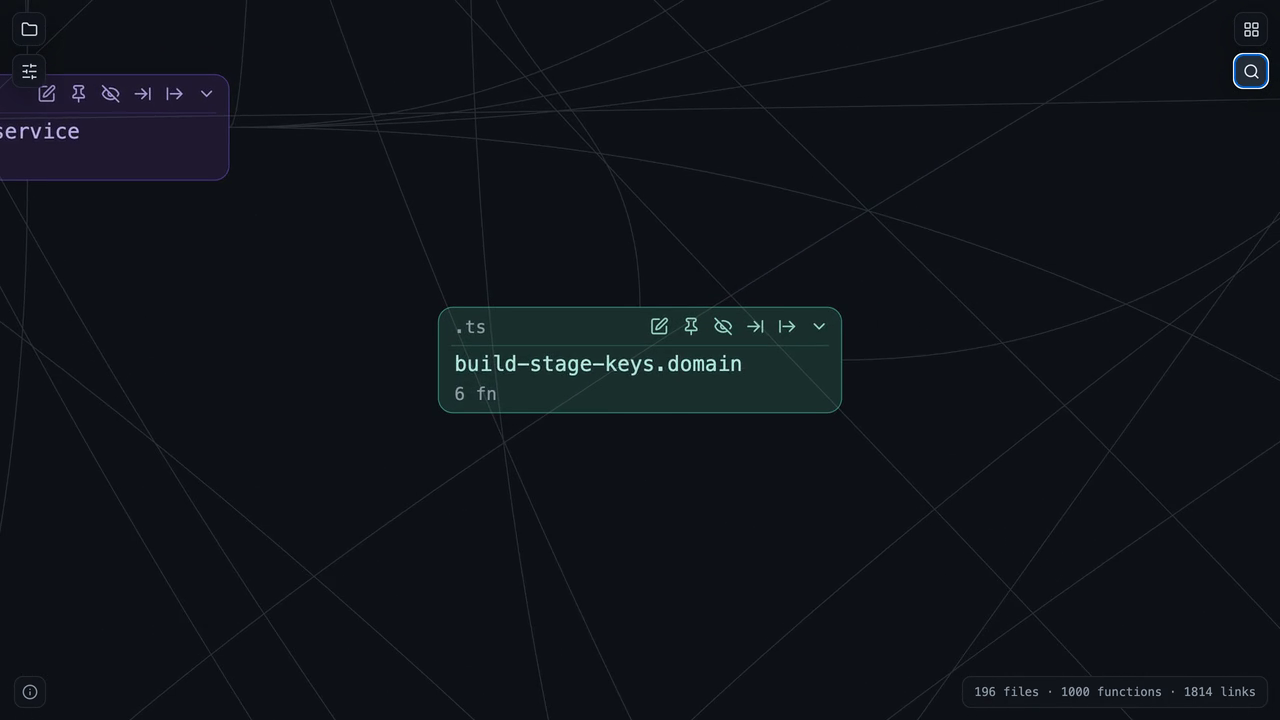 Hover highlight — neighbors and links light up, the rest dim