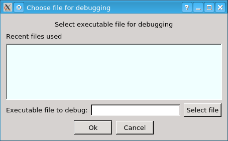 Choosing a file for debugging