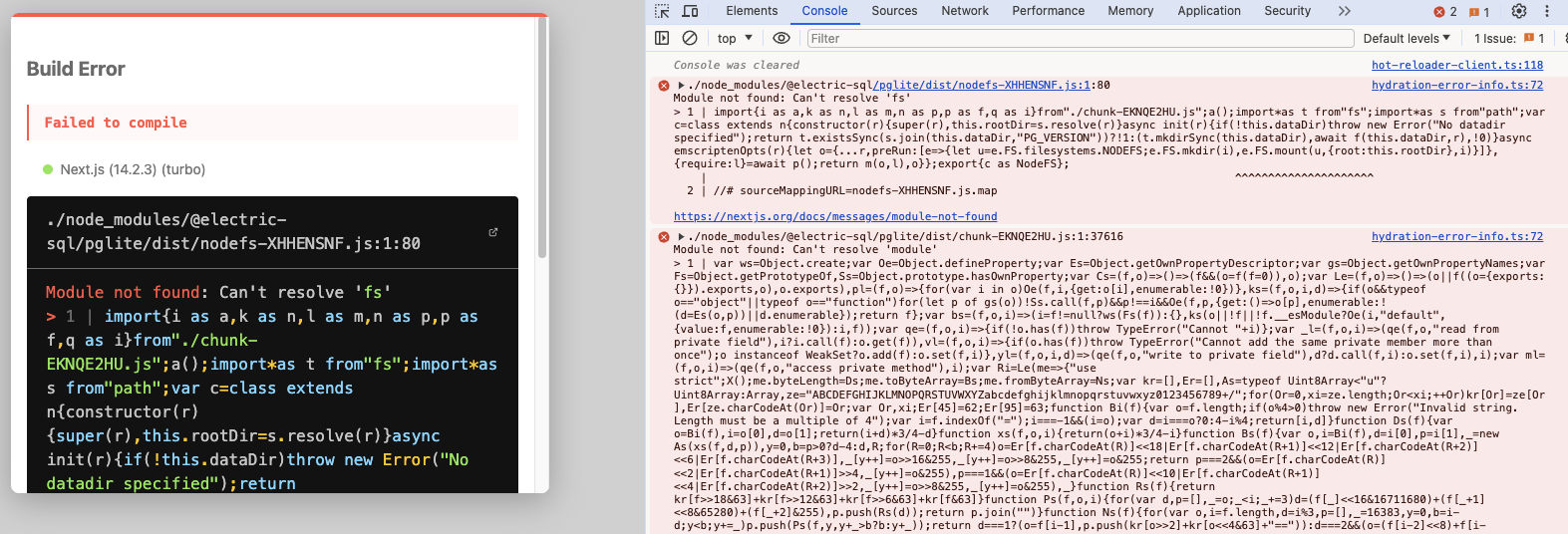 PGLIte failing in NextJS Turbopack