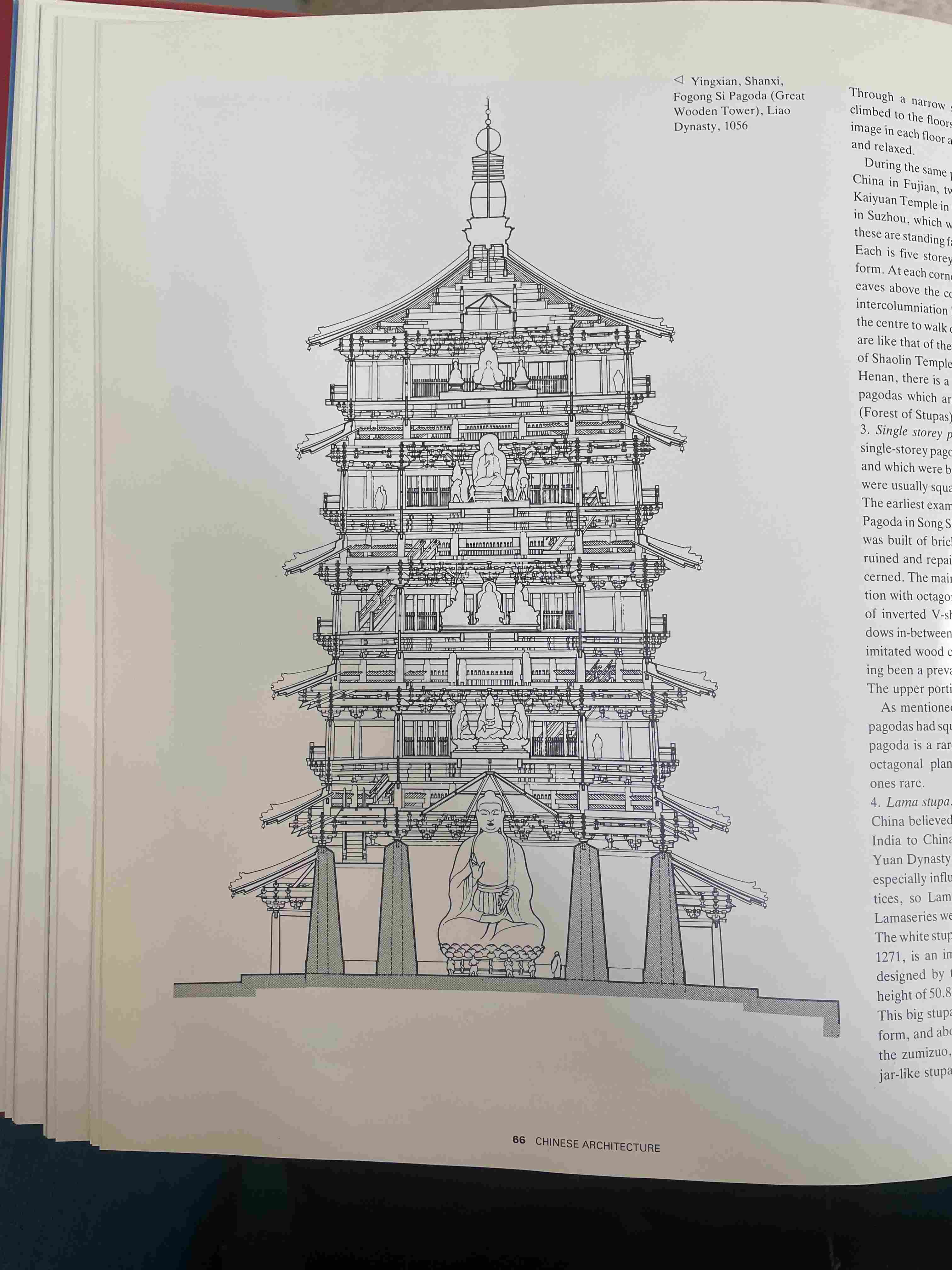 Fogong Si Pagoda (Great Wooden Tower) Architectural Diagram (1056)
