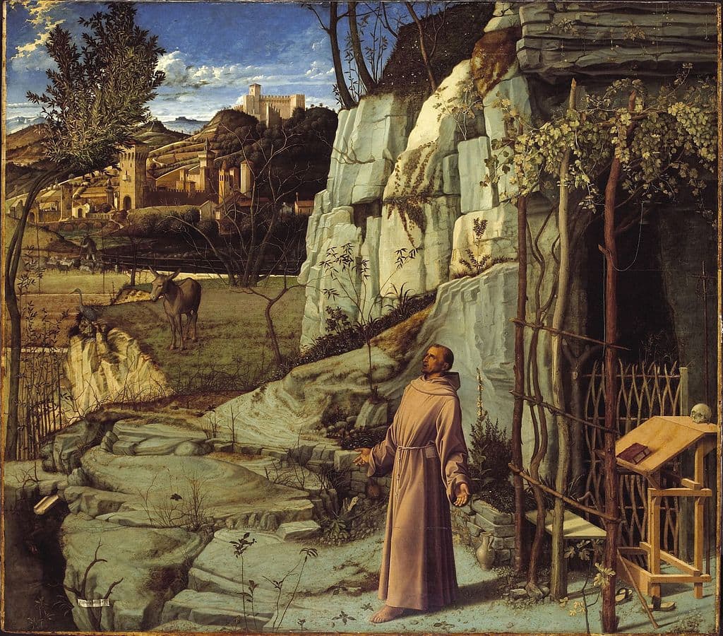 Saint Francis in the Desert by Giovanni Bellini (c. 1480–1485)