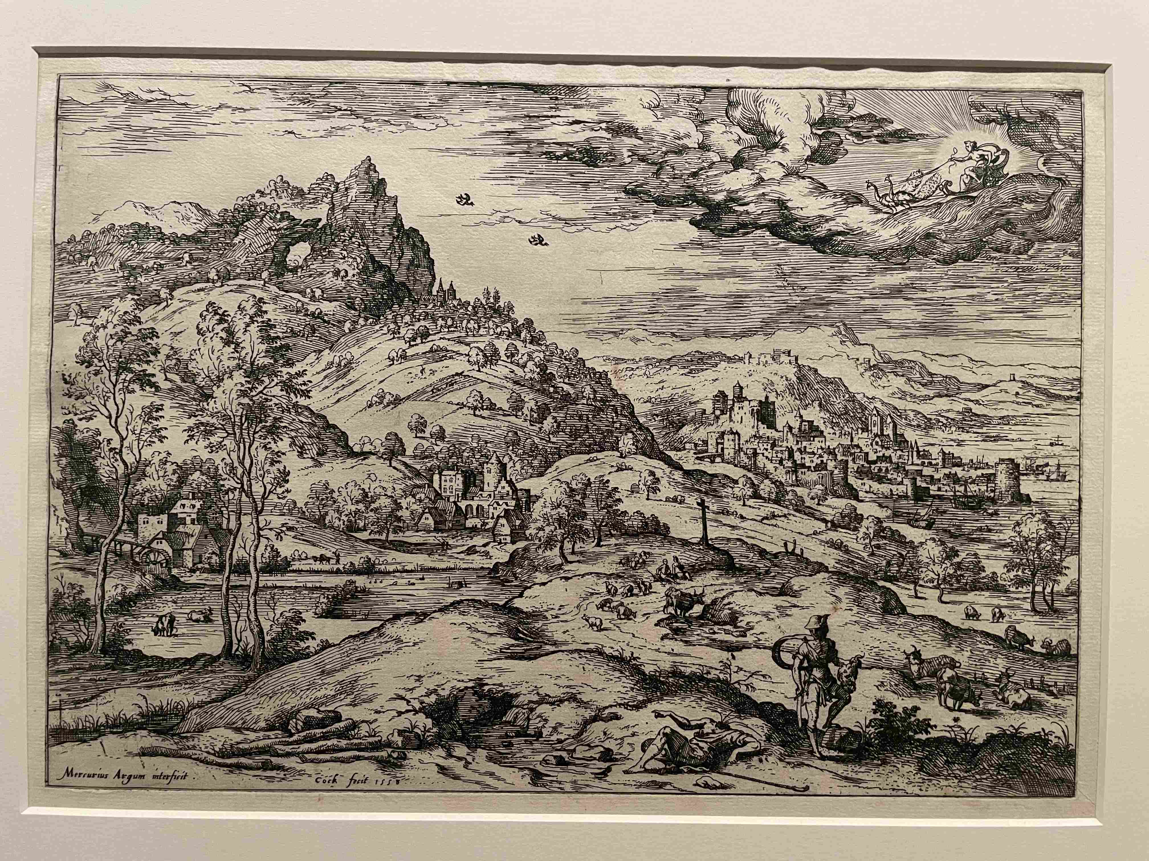 Mercurius Argum interficit (Mercury kills Argus) by Pieter Bruegel the Elder (1558)