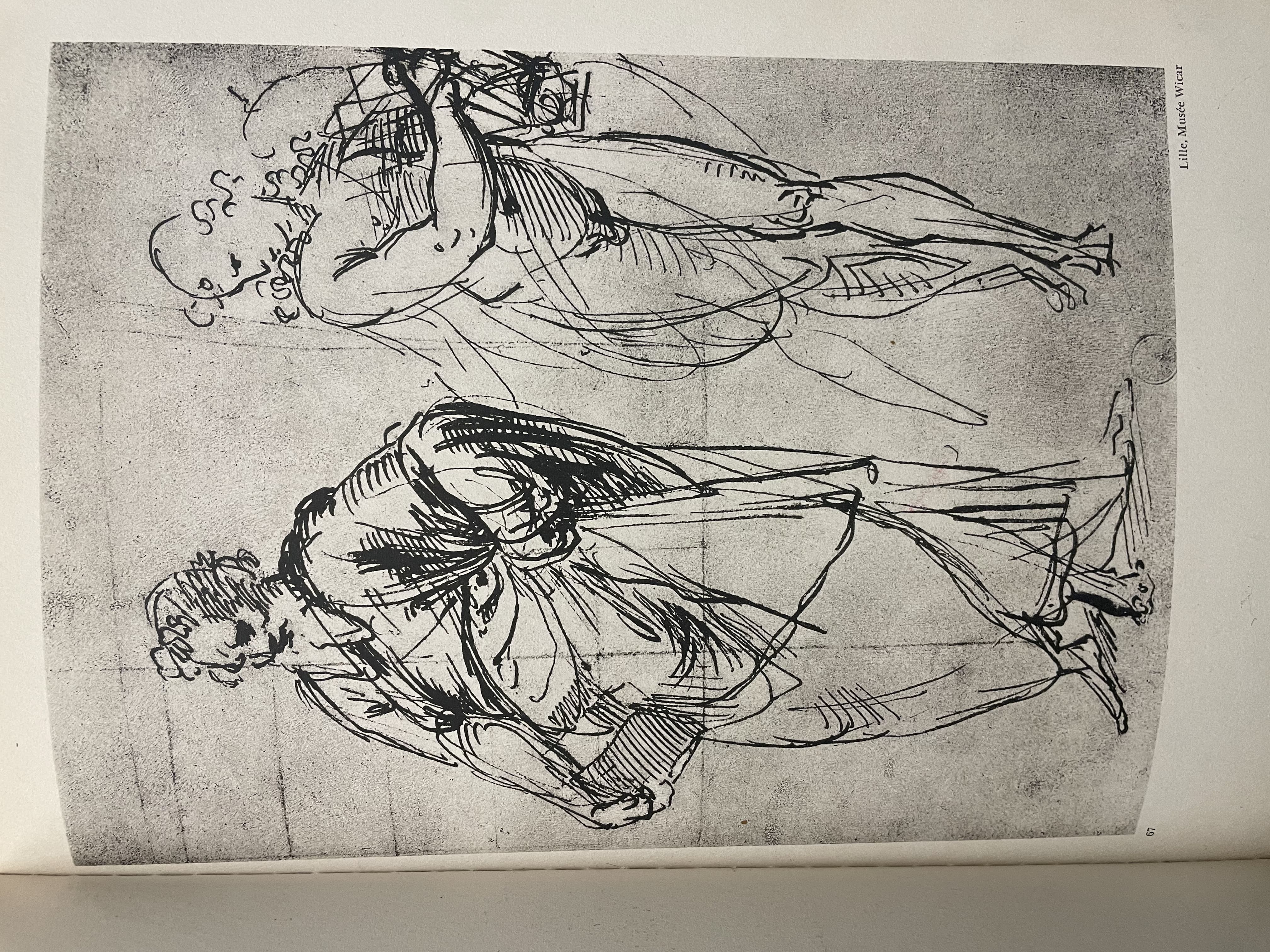 Study of Two Standing Figures (A Draped Man and a Nude Man) by Michelangelo (c. 1504–1505)