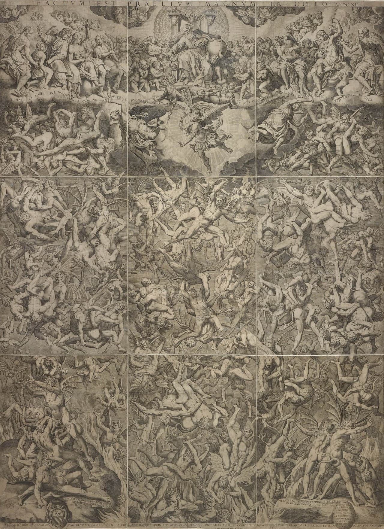 The Fall of the Rebel Angels by Giorgio Ghisi (1550-1551)