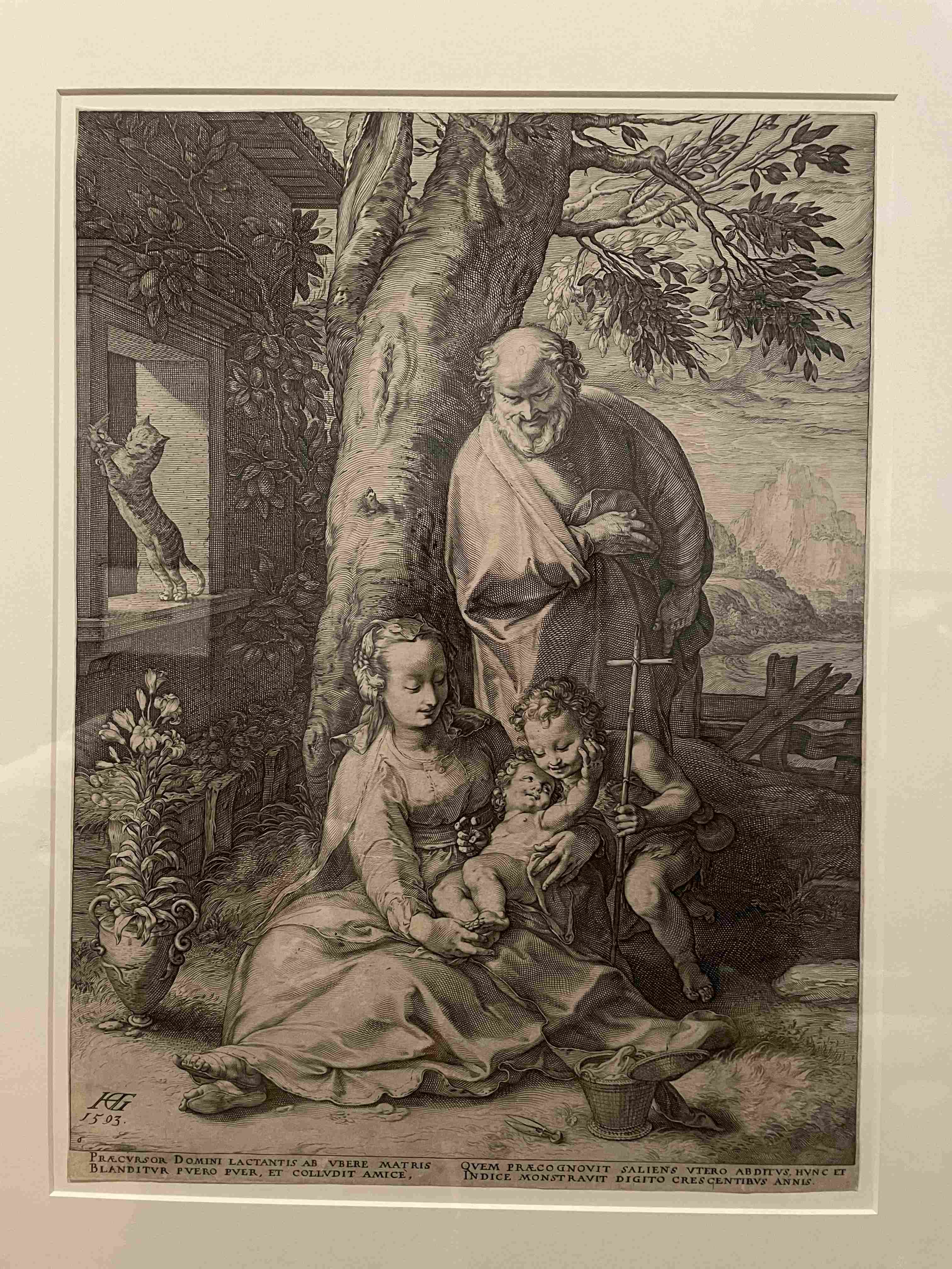 The Holy Family with the Infant Saint John the Baptist by Hendrick Goltzius (1593)