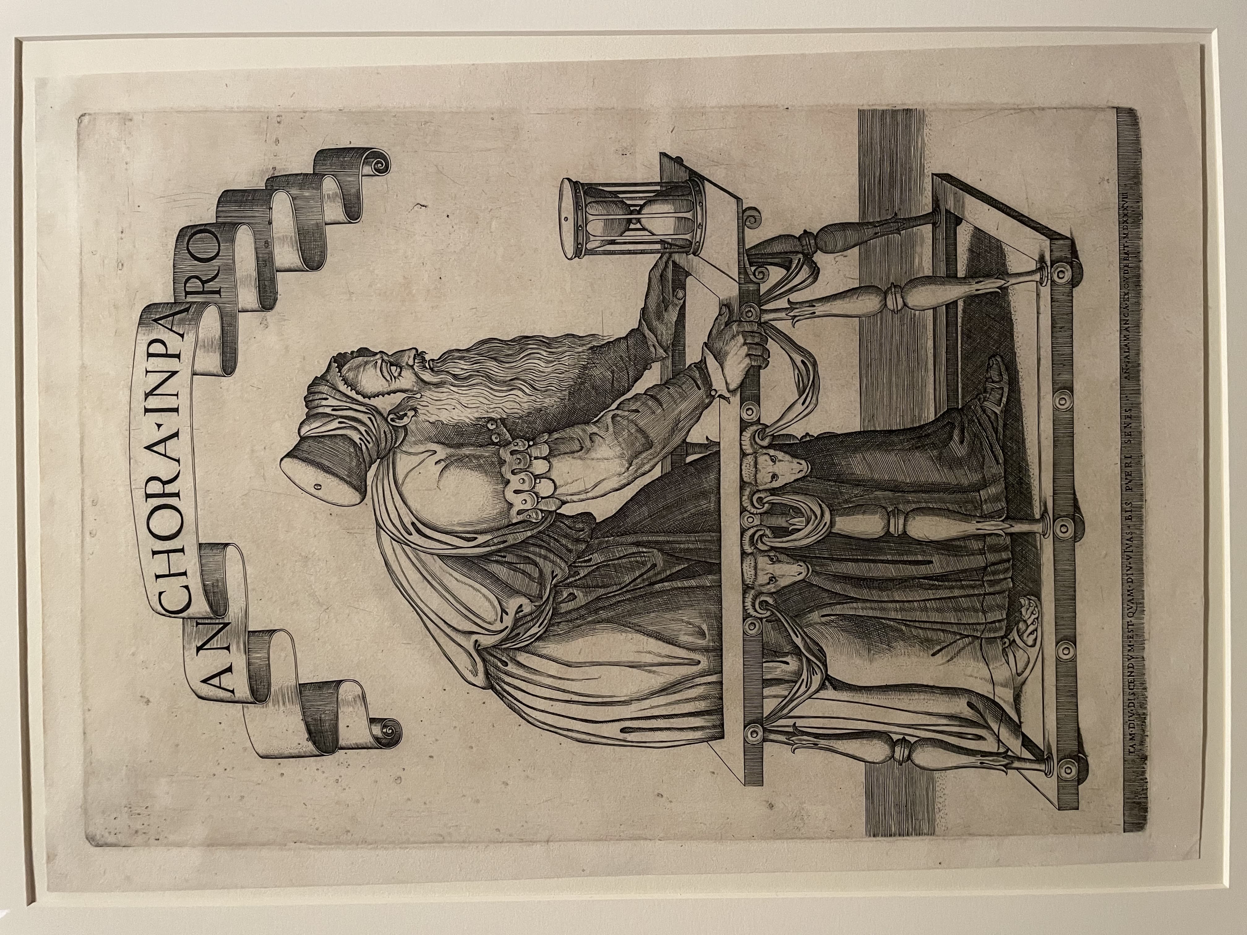 The Old Man Learning (Ancora Imparo) by Agostino Veneziano (1527)