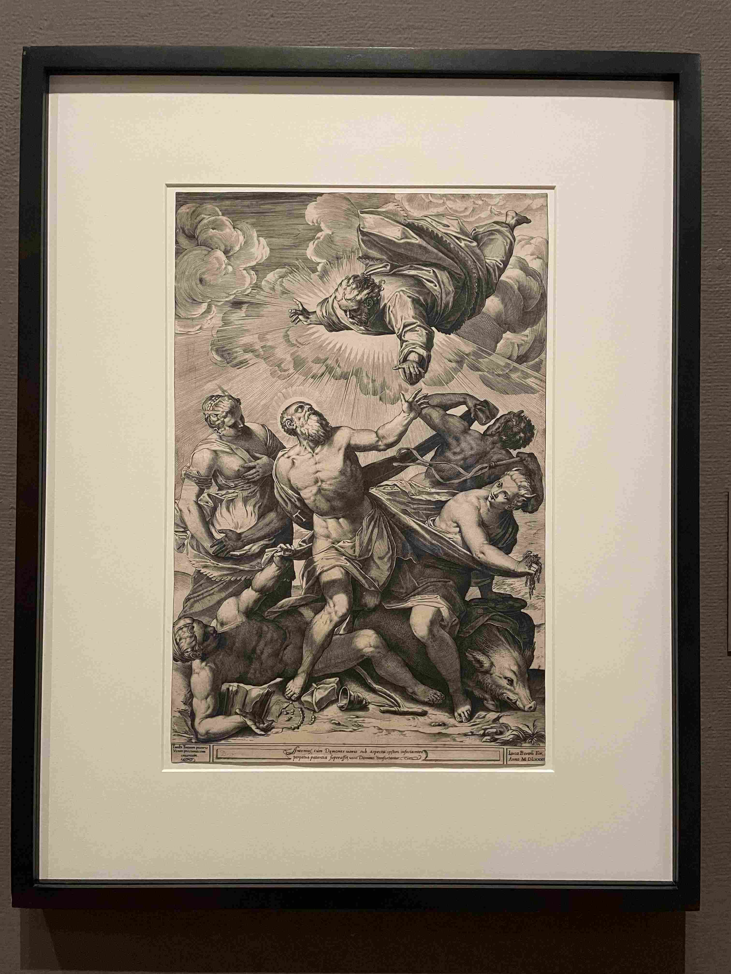 The Temptation of Saint Anthony by Agostino Carracci (1581)