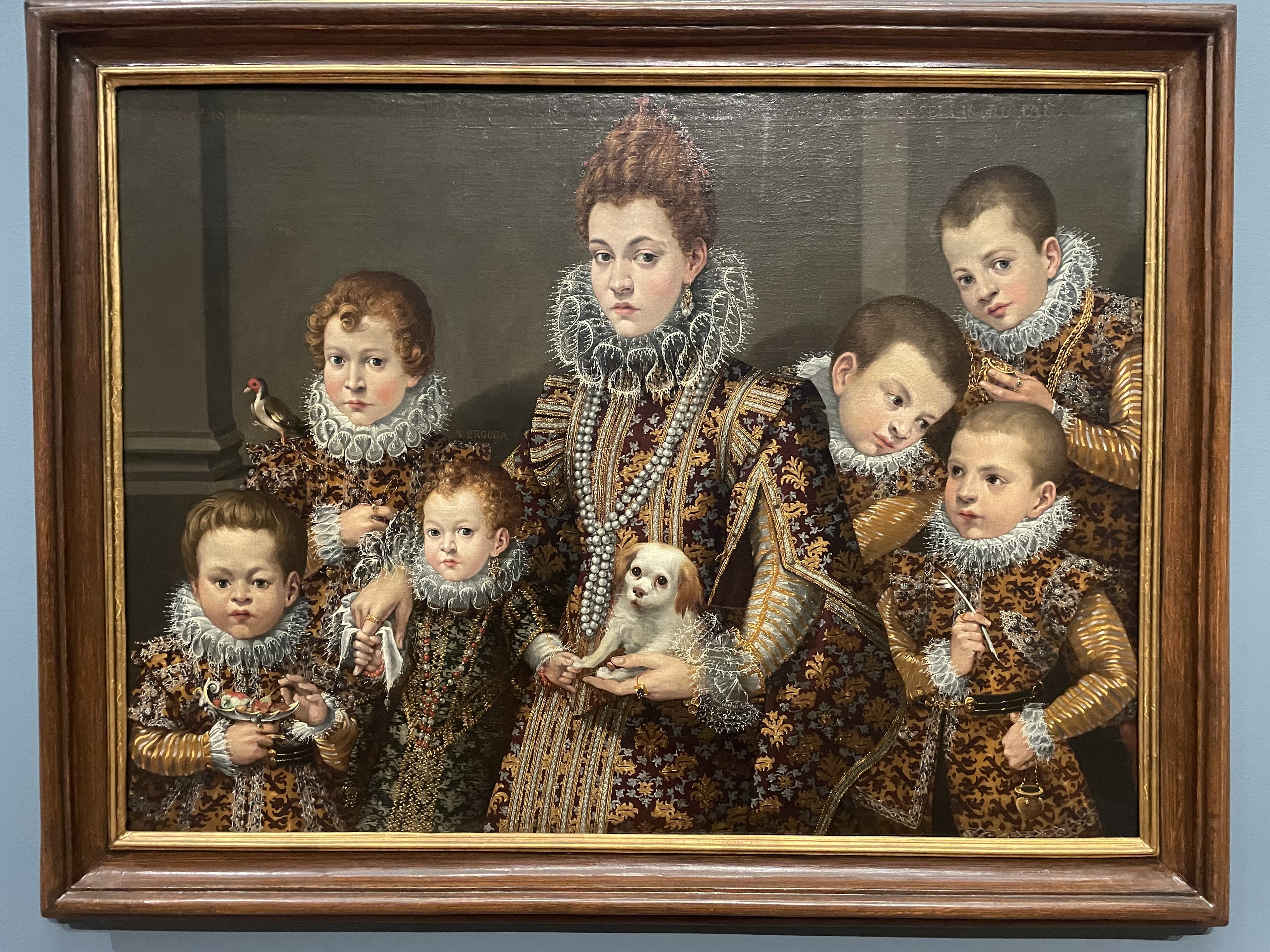 Virginia de' Medici with her Children by Alessandro Allori (1586)