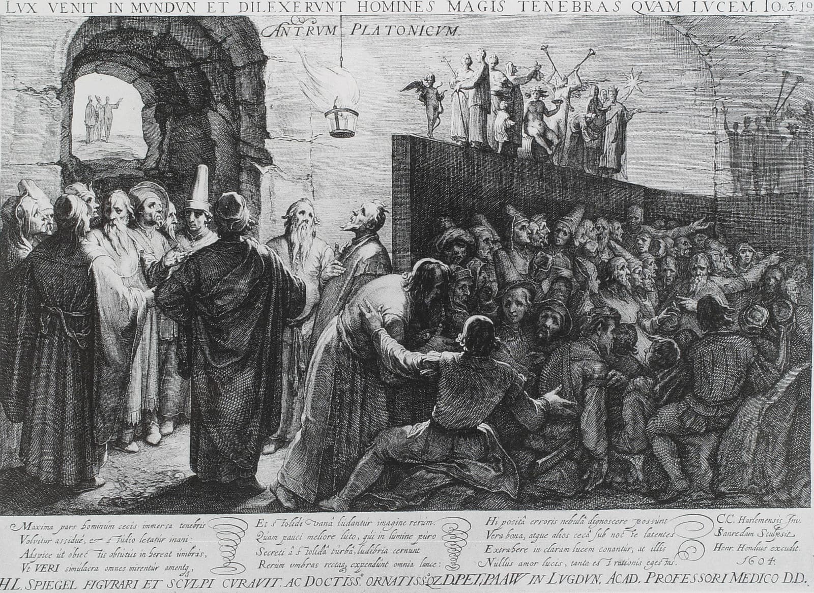 Allegory of the Cave (Antrum Platonicum) by Jan Saenredam (1604)