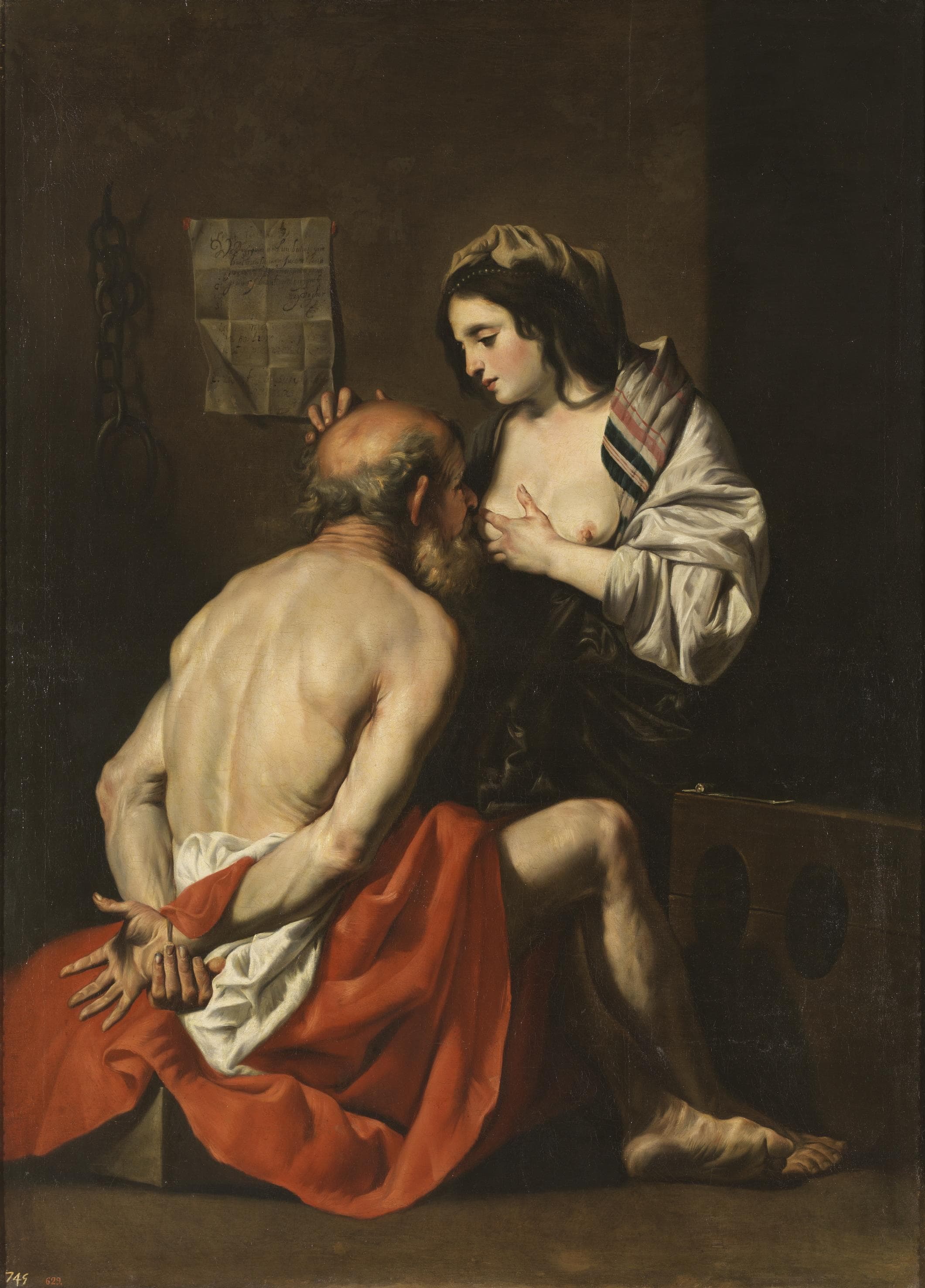 Caritas Romana (Roman Charity) by Jusepe de Ribera (c. 1620–1625)