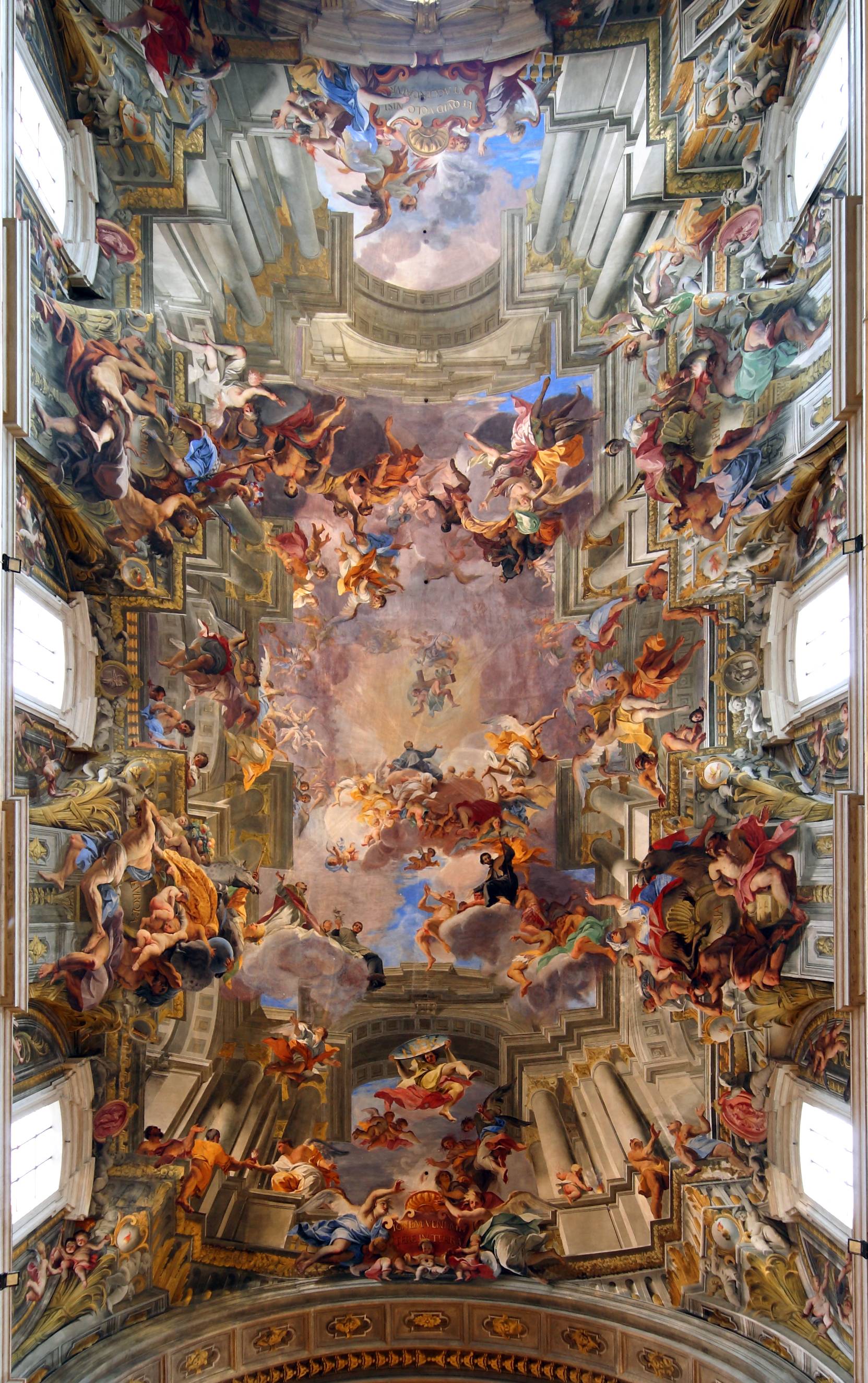 giovanni battista gaulli the triumph of the name of jesus ceiling fresco (1674 1679)