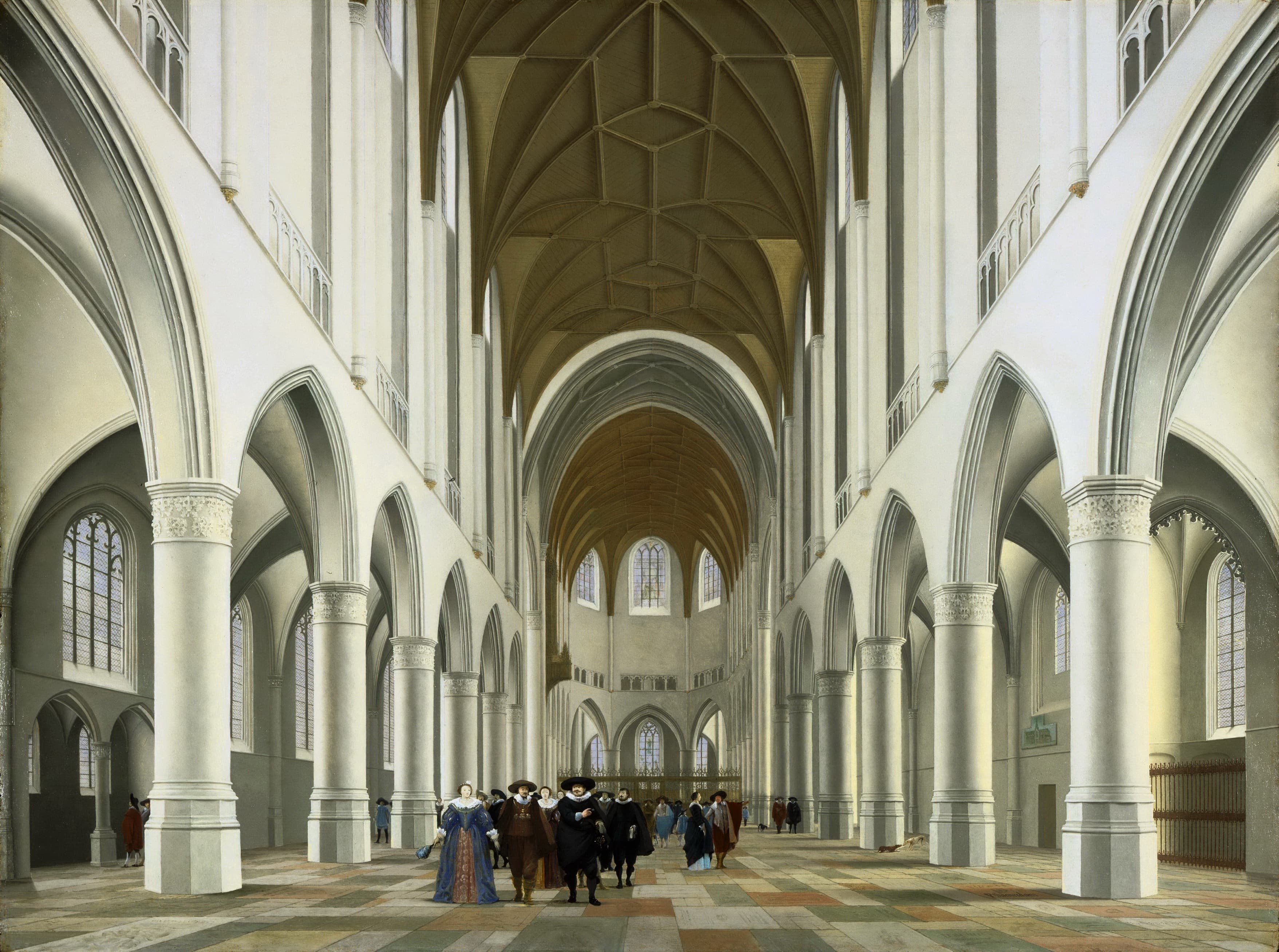 Interior of the Grote Kerk, Haarlem by Pieter Saenredam (1636)