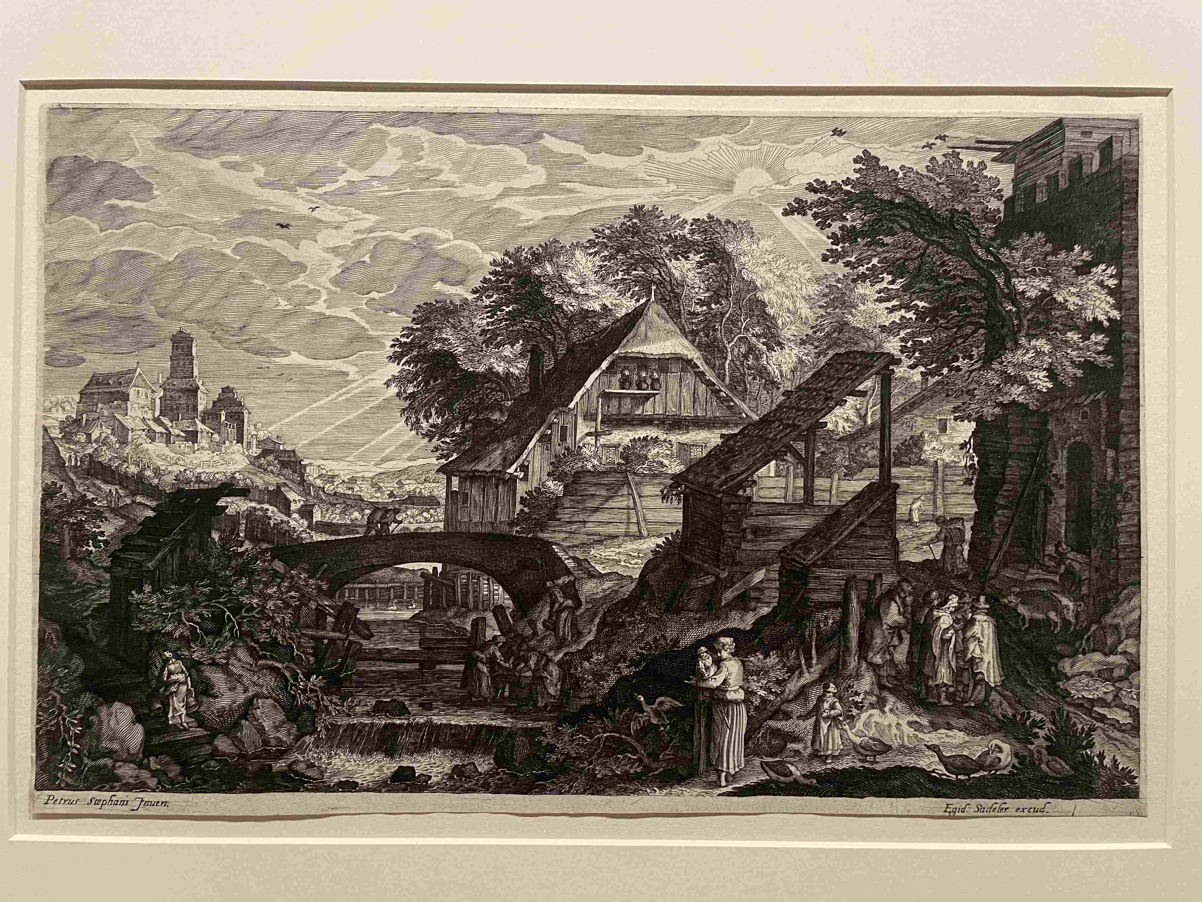 Landscape with a Farmhouse and a Bridge by Pieter Stevens (c. 1600)
