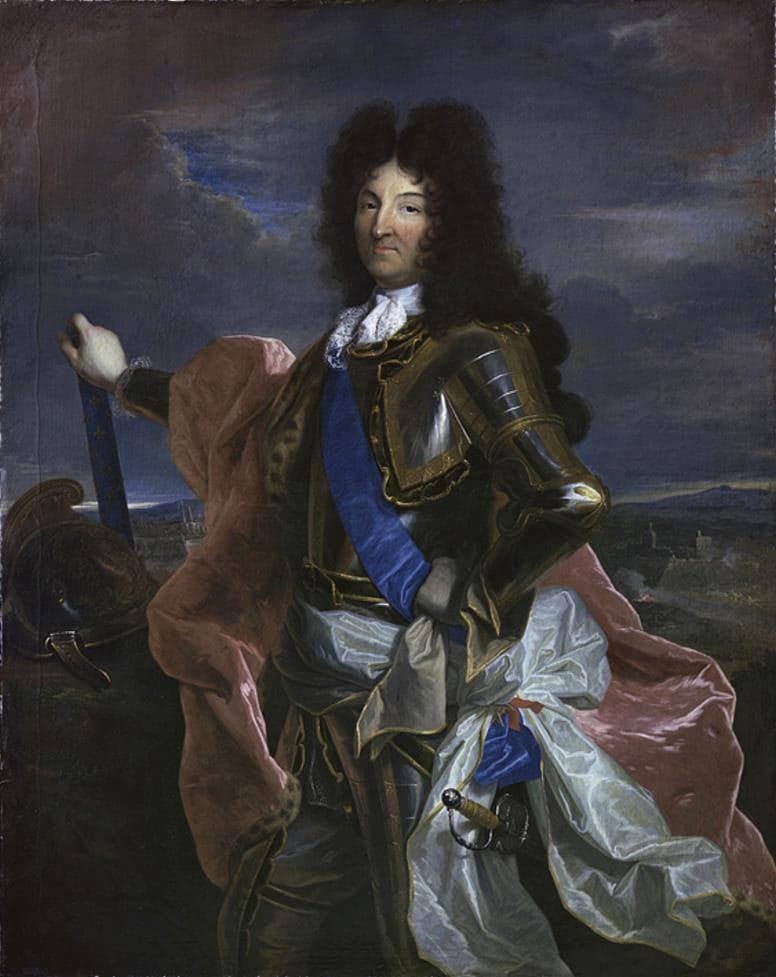 Portrait of Louis XIV in Armour by Pierre Mignard (c. 1690)