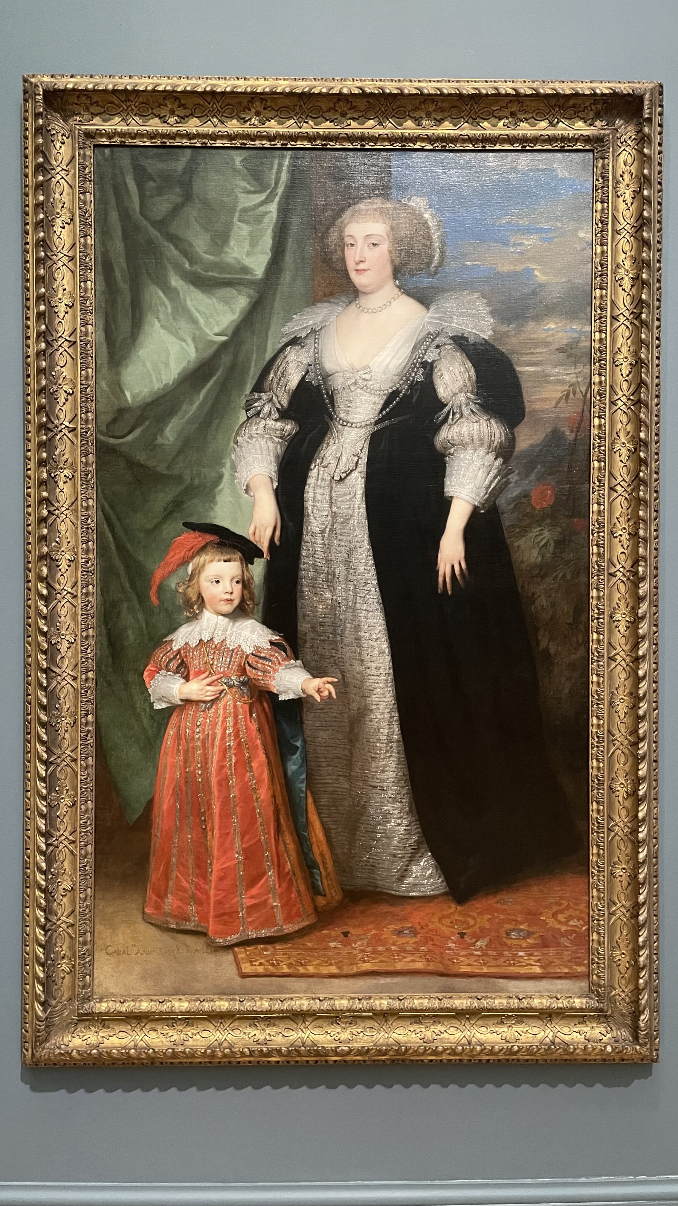 Queen Henrietta Maria with Prince Charles by Anthony van Dyck (c. 1632)